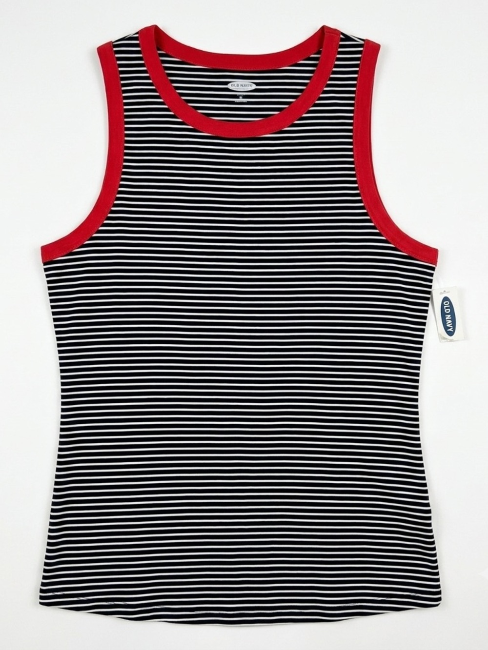 Old Navy NWT Slim-Fit Striped Red White Blue Tank Top - XL